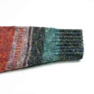 mohair cardigan full zip jacquard striped graphic