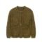 alpaca Mens Full Zip Cardigan Sweaters – Waffle Cable 4-Pocket Striped Design