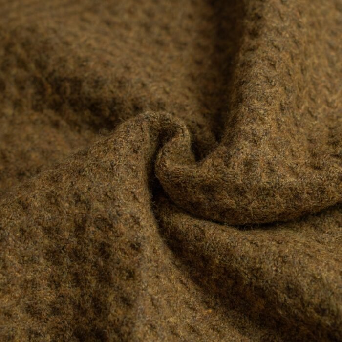 alpaca Mens Full Zip Cardigan Sweaters – Waffle Cable 4-Pocket Striped Design