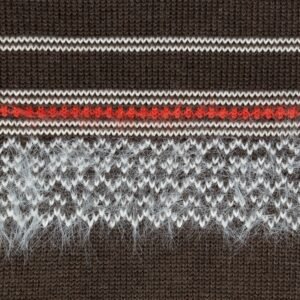 wool cardigan embroidery graphic striped