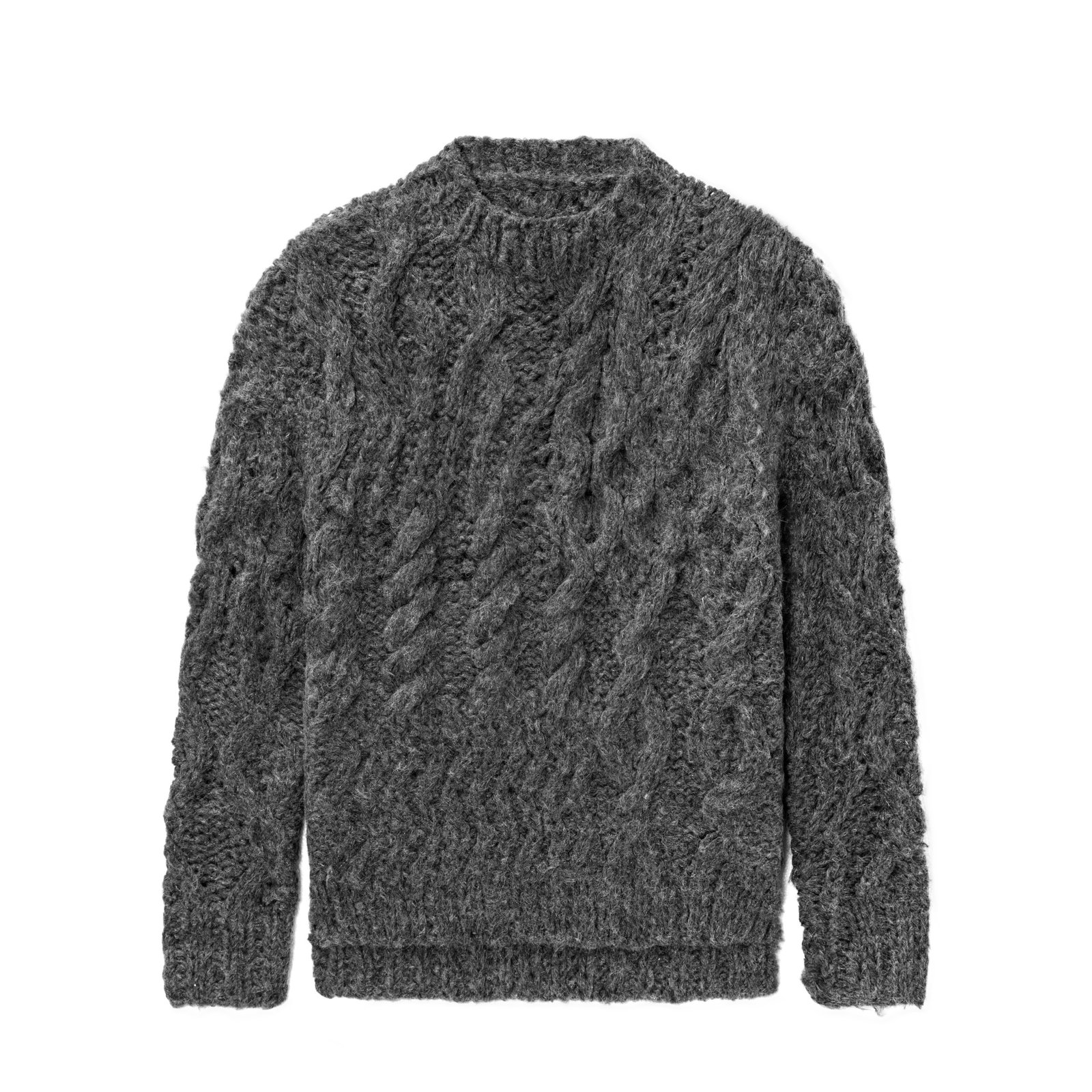 alpaca Mens Cable Pullover Sweaters – Handmade Crochet Striped Design