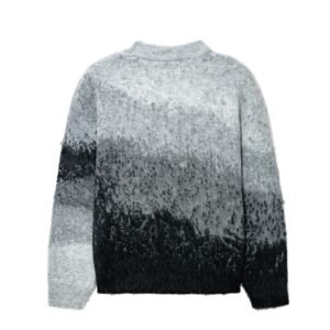 mohair pullover tie dye intarsia graphic