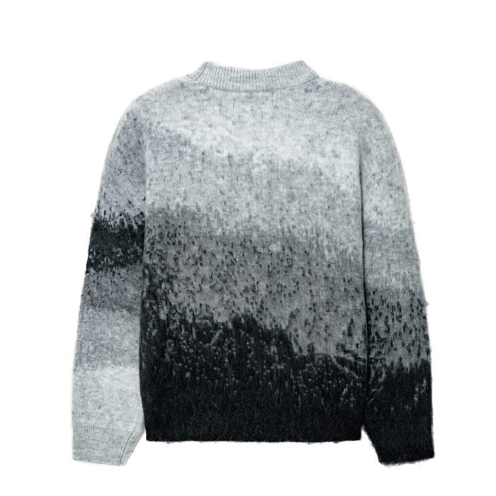 Mohair Mens Pullover Sweaters – Tie Dye Intarsia Graphic Distributor
