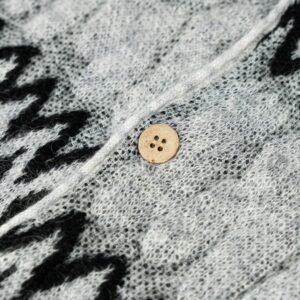 mohair cardigan breasted crochet waffle striped graphic