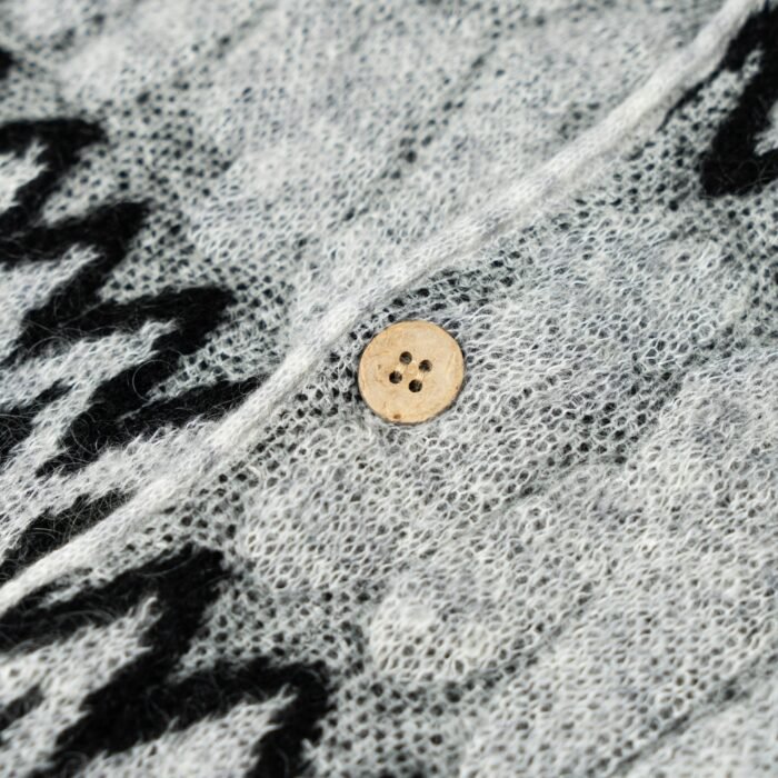 mohair mens cardigan sweaters breasted crochet waffle striped graphic