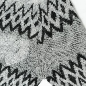 mohair cardigan breasted crochet waffle striped graphic