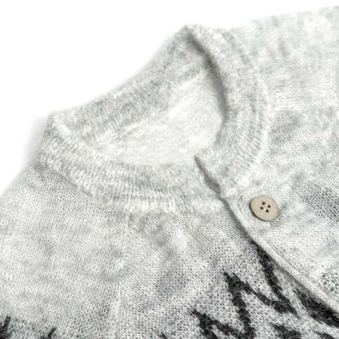 mohair mens cardigan sweaters breasted crochet waffle striped graphic
