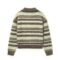 Mohair Mens Cardigan Sweaters Full Zip Jacquard Striped Graphic