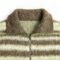 Mohair Mens Cardigan Sweaters Full Zip Jacquard Striped Graphic