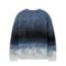 Mohair Mens Deep V Neck Cardigan Tie Dye Striped Graphic Sweaters