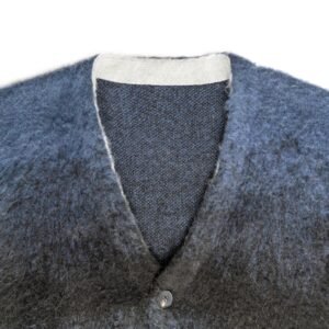 mohair cardigan v neck tie dye striped graphic