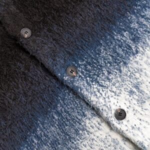 mohair cardigan v neck tie dye striped graphic