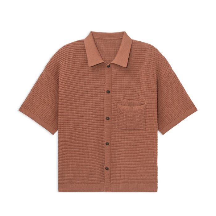 cotton Mens Polo T-Shirt Sweaters with Crochet Weave – Exporter
