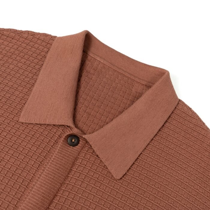 cotton Mens Polo T-Shirt Sweaters with Crochet Weave – Exporter