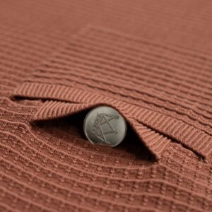 cotton polo T-shirt breasted weave crochet