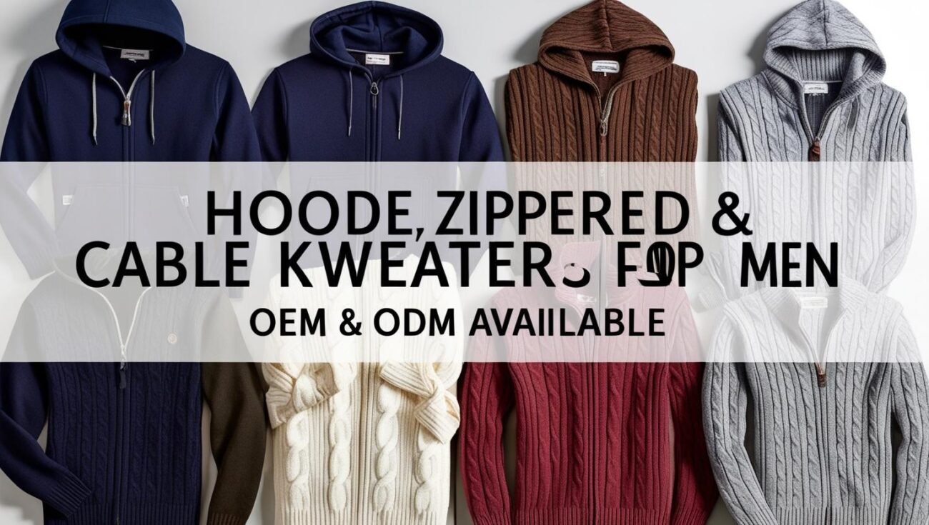 Hooded, Zippered & Cable Knit Sweaters For Men – OEM & ODM Available