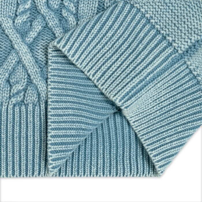mens Sweaters wholesale acid wash cable Sweater jacquard cable 100 cotton Ainear-clothing