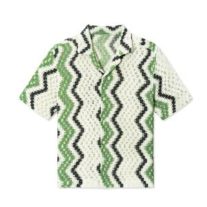 summer cardigan sweaters short sleeve sweaters for summer Open weave striped 100 cotton Ainear-clothing