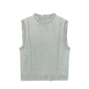cotton vest crochet distressed