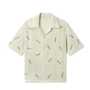 cotton polo T-shirt short sleeve Hollow sweater