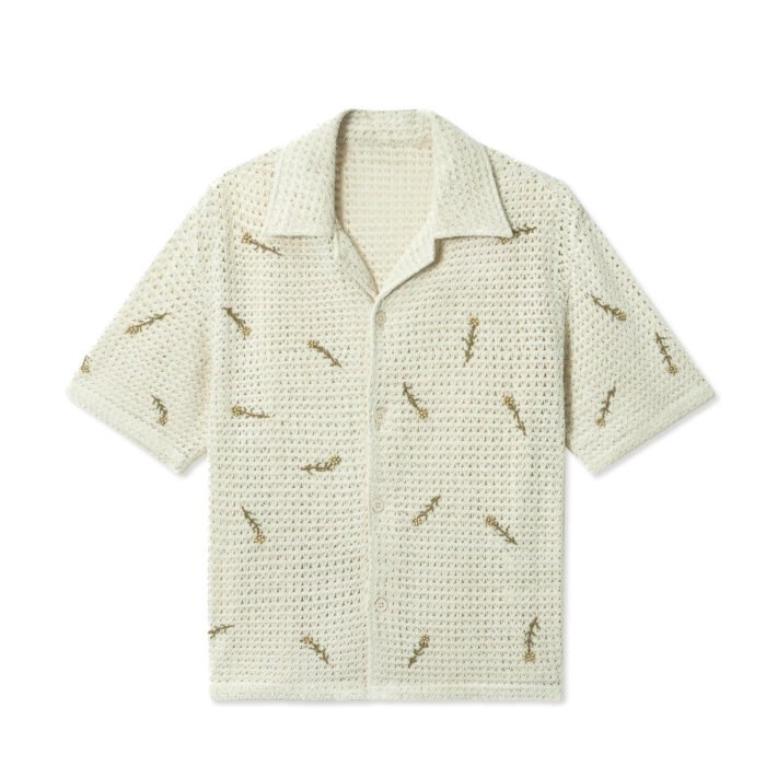 summer lightweight sweaters summer sweaters men polo T-shirt short sleeve Hollow sweater weave Ainear-clothing