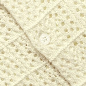 cotton polo T-shirt cardigan weave Hollow sweater