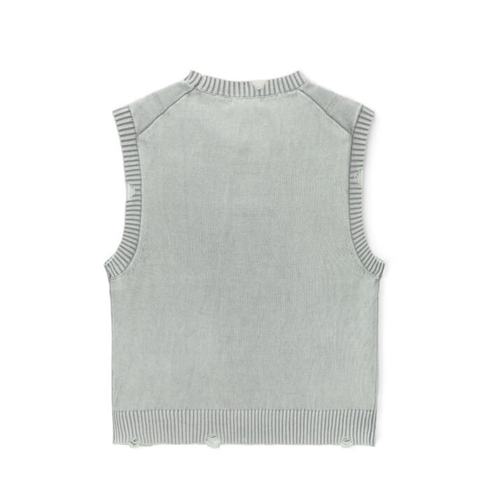 Summer sleeveless sweaters ripped crochet distressed mens Sweaters factory Ainear-clothing