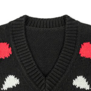cotton vest deep v neck crochet