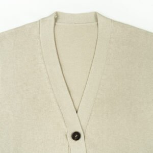 cotton vest white deep V