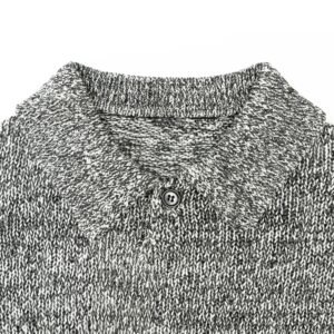 cotton polo T-shirt weave 1 button crochet
