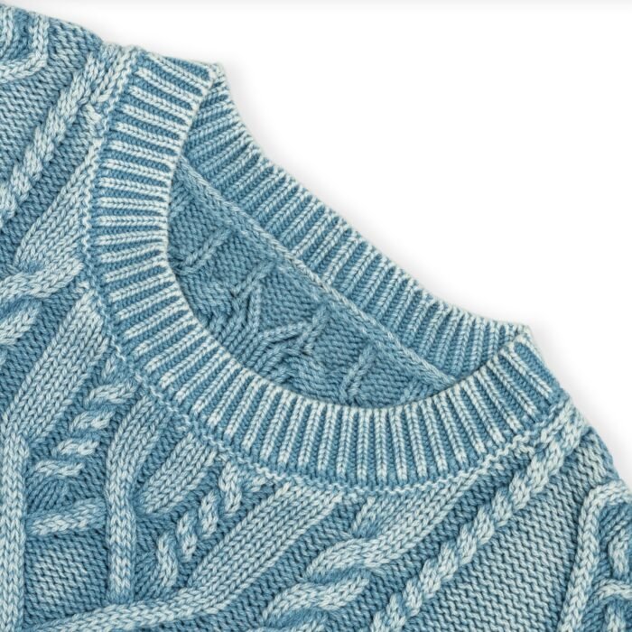 mens Sweaters wholesale acid wash cable Sweater jacquard cable 100 cotton Ainear-clothing
