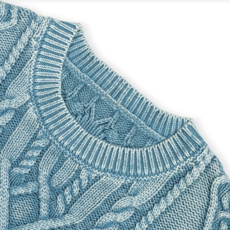 mens Sweaters wholesale acid wash cable Sweater jacquard cable 100 cotton Ainear-clothing
