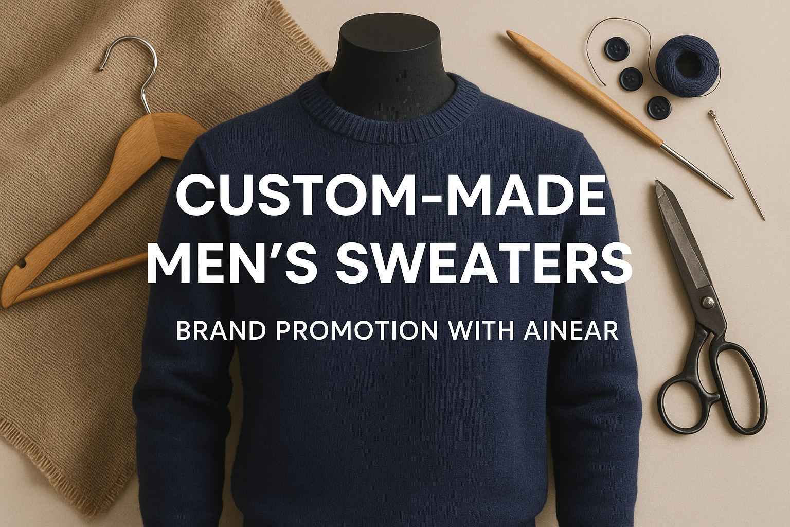 Custom Made Men’s Sweaters Brand Promotion With Ainear Custom Made Men’s Sweaters Brand Promotion With Ainear