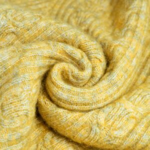 mohair pullover cable crew neck retro taste