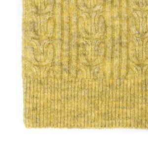 mohair pullover cable crew neck retro taste