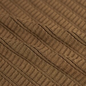 Viscose Vest Brown Rib Knit
