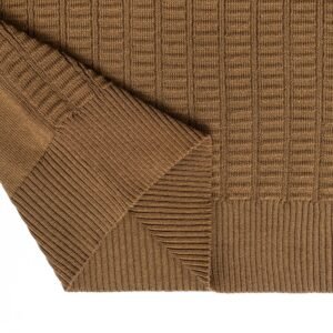 Viscose Vest Brown Rib Knit