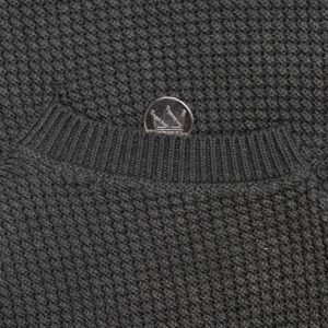 Cotton Hoodie with Half-Zip Chunky Textured Knit