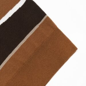 Merino Wool Pullover Mock Neck Block Stripe Knit