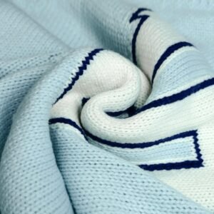 Varsity-Inspired Cotton Knit Bomber Jacket with Full Zip