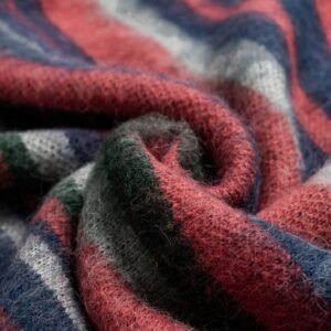 Distressed Mohair Striped Pullover