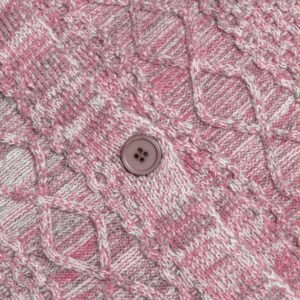 Cotton Jacquard Button-Up Knit Vest