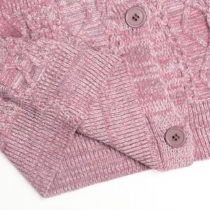 Cotton Jacquard Button-Up Knit Vest