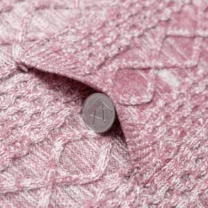 Cotton Jacquard Button-Up Knit Vest