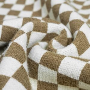 Retro Checkered Knit Vest