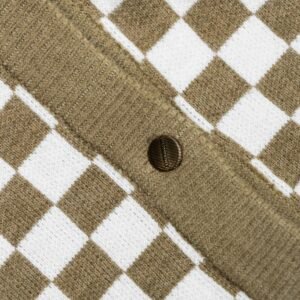 Retro Checkered Knit Vest