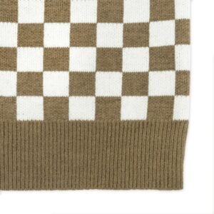 Retro Checkered Knit Vest