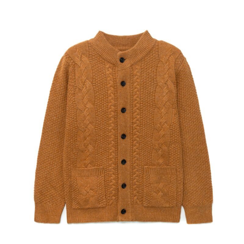 Bulk Cable Knit Cardigan for Men