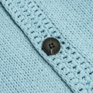 Men's V-Neck Sweater Vest with Button Down Front