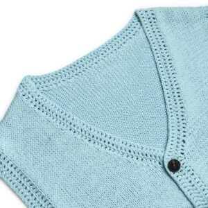 Men's V-Neck Sweater Vest with Button Down Front